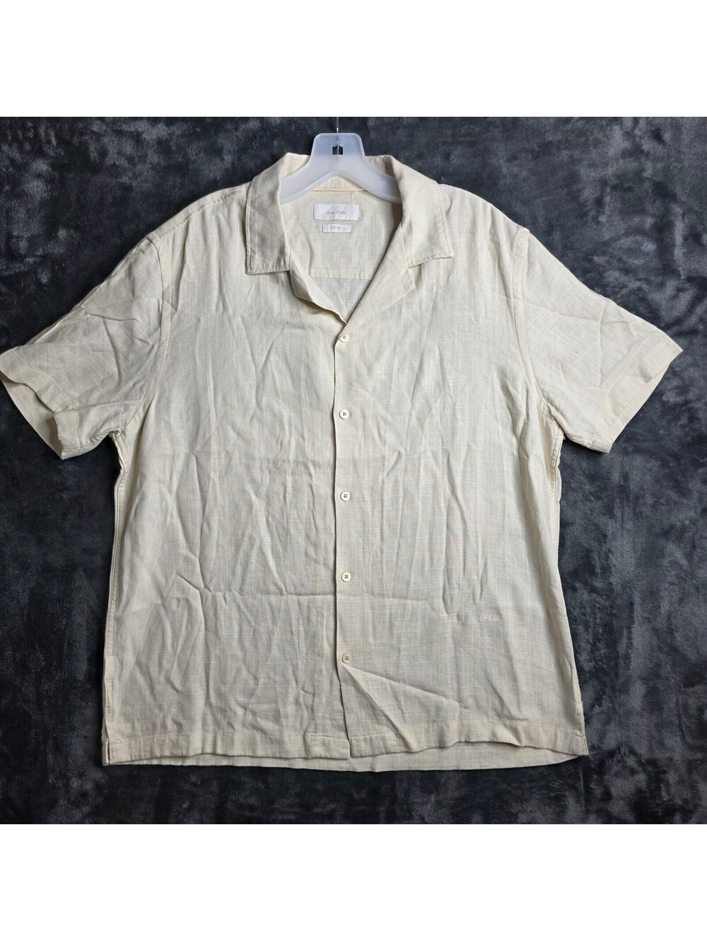 Porter and Ash Men's Linen Short Sleeve Button Up Sz Medium
